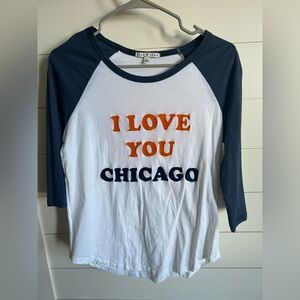 Chicago Bears I Love You Chicago Raglan Tee